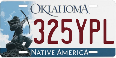 OK license plate 325YPL