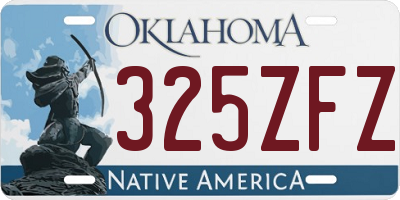 OK license plate 325ZFZ