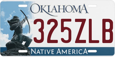 OK license plate 325ZLB