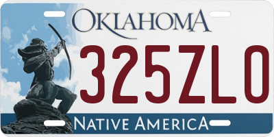 OK license plate 325ZLO