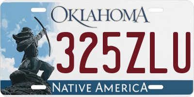 OK license plate 325ZLU