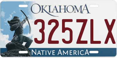 OK license plate 325ZLX