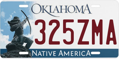 OK license plate 325ZMA