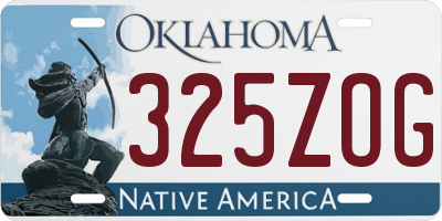 OK license plate 325ZOG