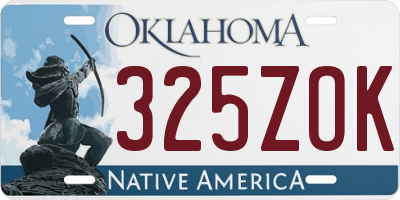 OK license plate 325ZOK