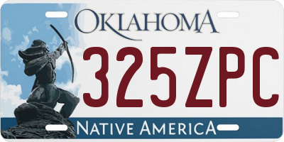 OK license plate 325ZPC