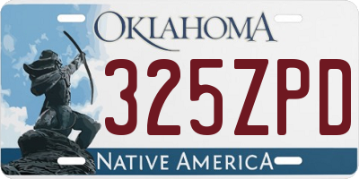 OK license plate 325ZPD