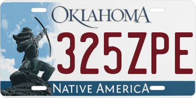 OK license plate 325ZPE