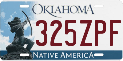 OK license plate 325ZPF