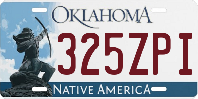 OK license plate 325ZPI