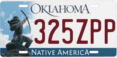 OK license plate 325ZPP