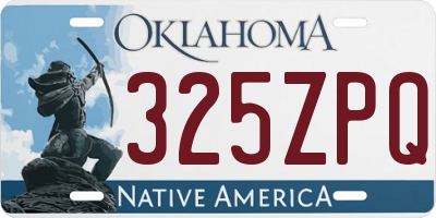 OK license plate 325ZPQ