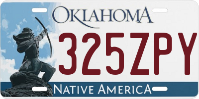 OK license plate 325ZPY
