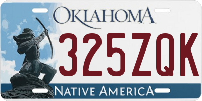 OK license plate 325ZQK