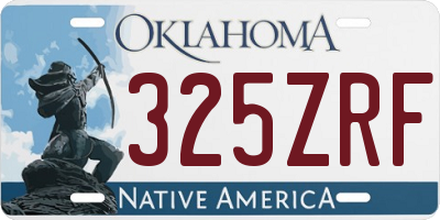 OK license plate 325ZRF