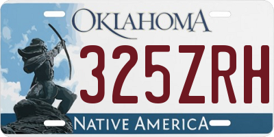 OK license plate 325ZRH