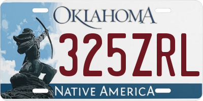 OK license plate 325ZRL