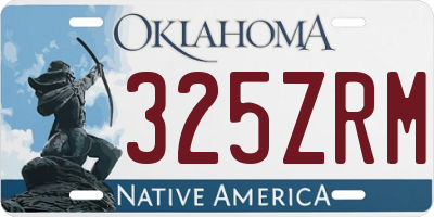OK license plate 325ZRM