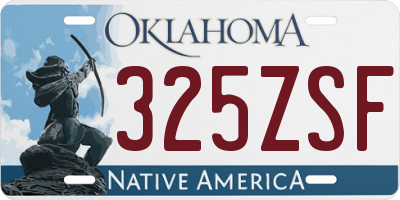 OK license plate 325ZSF