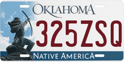 OK license plate 325ZSQ