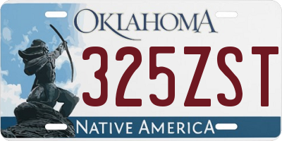 OK license plate 325ZST