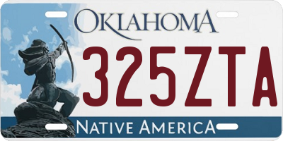 OK license plate 325ZTA