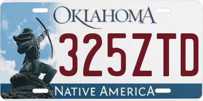 OK license plate 325ZTD