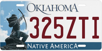 OK license plate 325ZTI