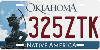 OK license plate 325ZTK