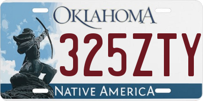 OK license plate 325ZTY