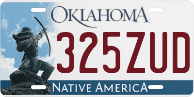 OK license plate 325ZUD