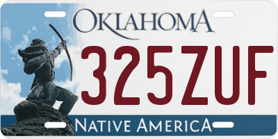 OK license plate 325ZUF