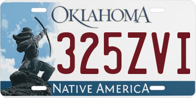 OK license plate 325ZVI