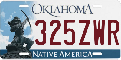 OK license plate 325ZWR