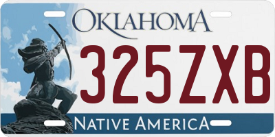 OK license plate 325ZXB