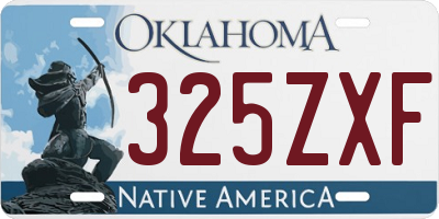OK license plate 325ZXF