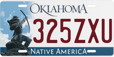 OK license plate 325ZXU