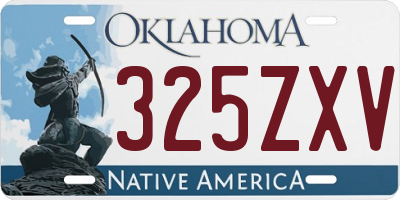 OK license plate 325ZXV