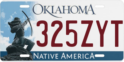 OK license plate 325ZYT