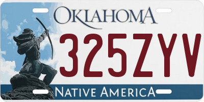 OK license plate 325ZYV