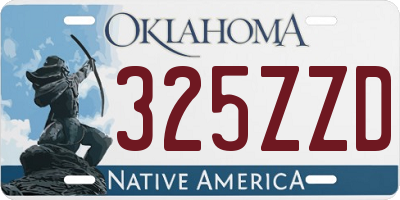 OK license plate 325ZZD