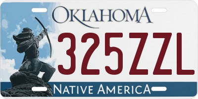 OK license plate 325ZZL