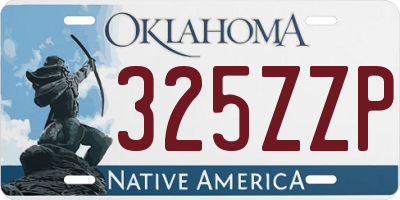 OK license plate 325ZZP
