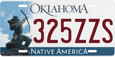 OK license plate 325ZZS