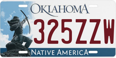 OK license plate 325ZZW