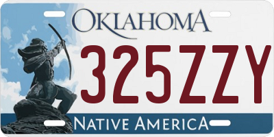 OK license plate 325ZZY