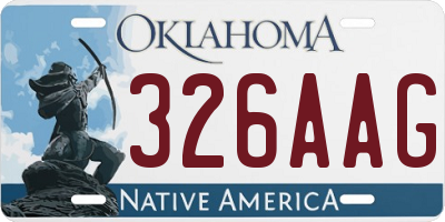 OK license plate 326AAG