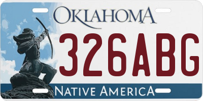 OK license plate 326ABG