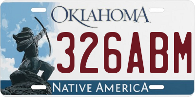 OK license plate 326ABM