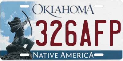 OK license plate 326AFP